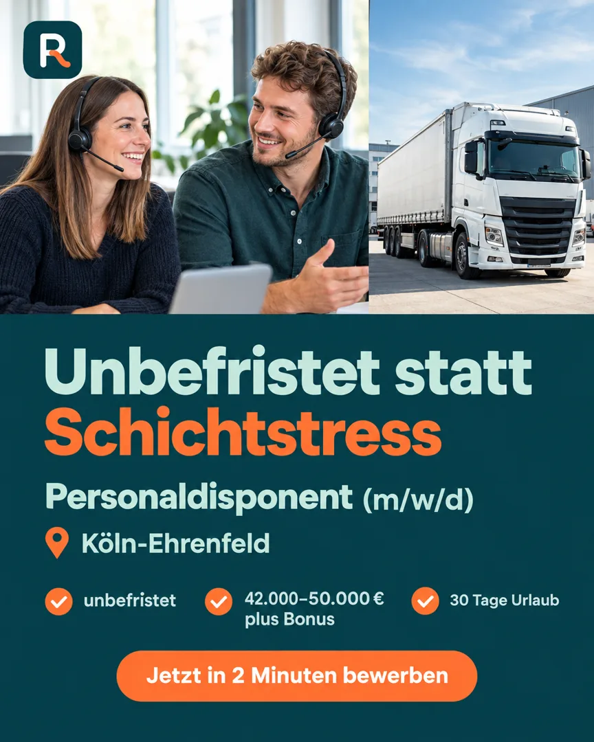 Recruiting-Creative für Rheinfeld Personal: „Unbefristet statt Schichtstress“