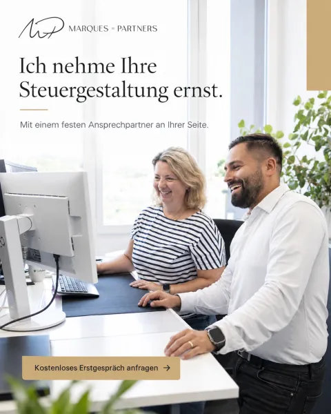 Creative für Marques + Partners, gebaut aus dem hochgeladenen Teamfoto
